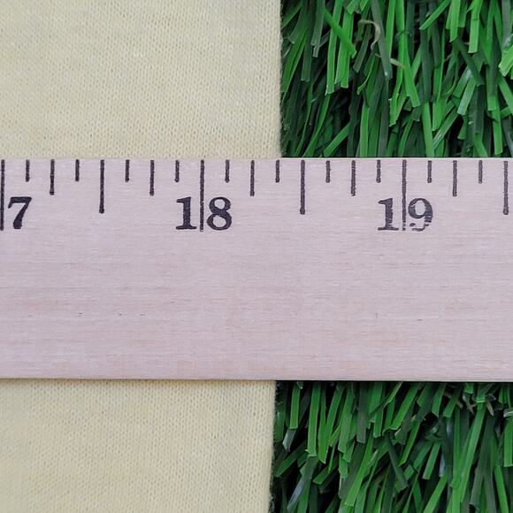 Vintage 80s New-York WNCN 104.3 FM Radio Shirt Womens S/M 18x23 Yellow - Picture 14 of 15